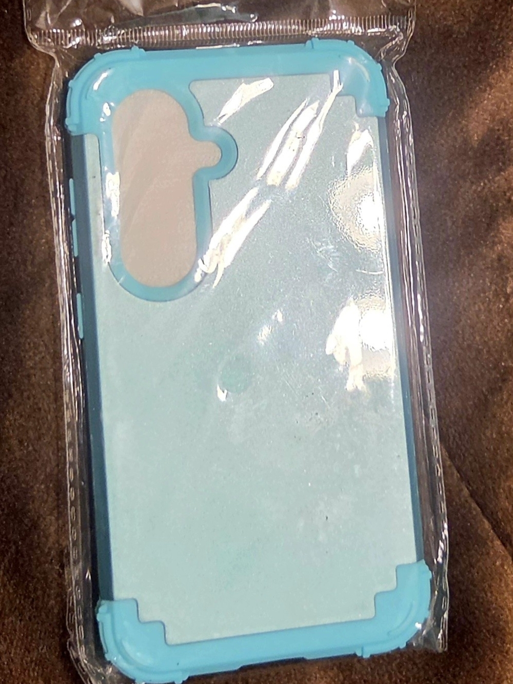 Samsung Galaxy S26 Light Blue Glitter Turqouise Protective Phone Case